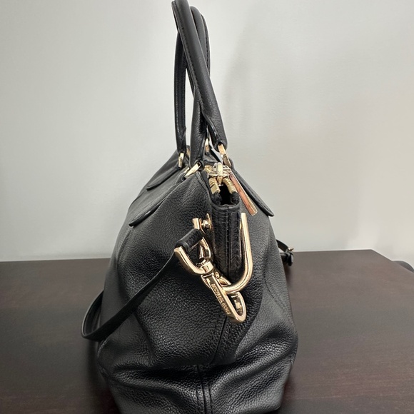 Michael Kors Sierra Large Satchel Tote Pebbled Leather Black - Picture 4 of 10